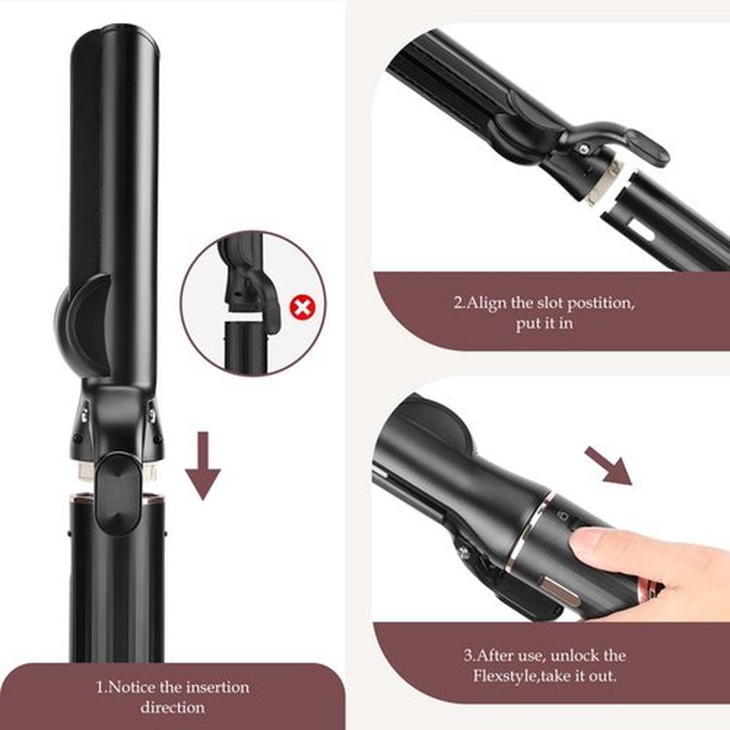SAZIKA Airflow Smooth Attachment for Shark FlexStyle, Nozzles Attachment for Smooth Hair Style with Less Damage and Breakage for Shark FlexStyle Black