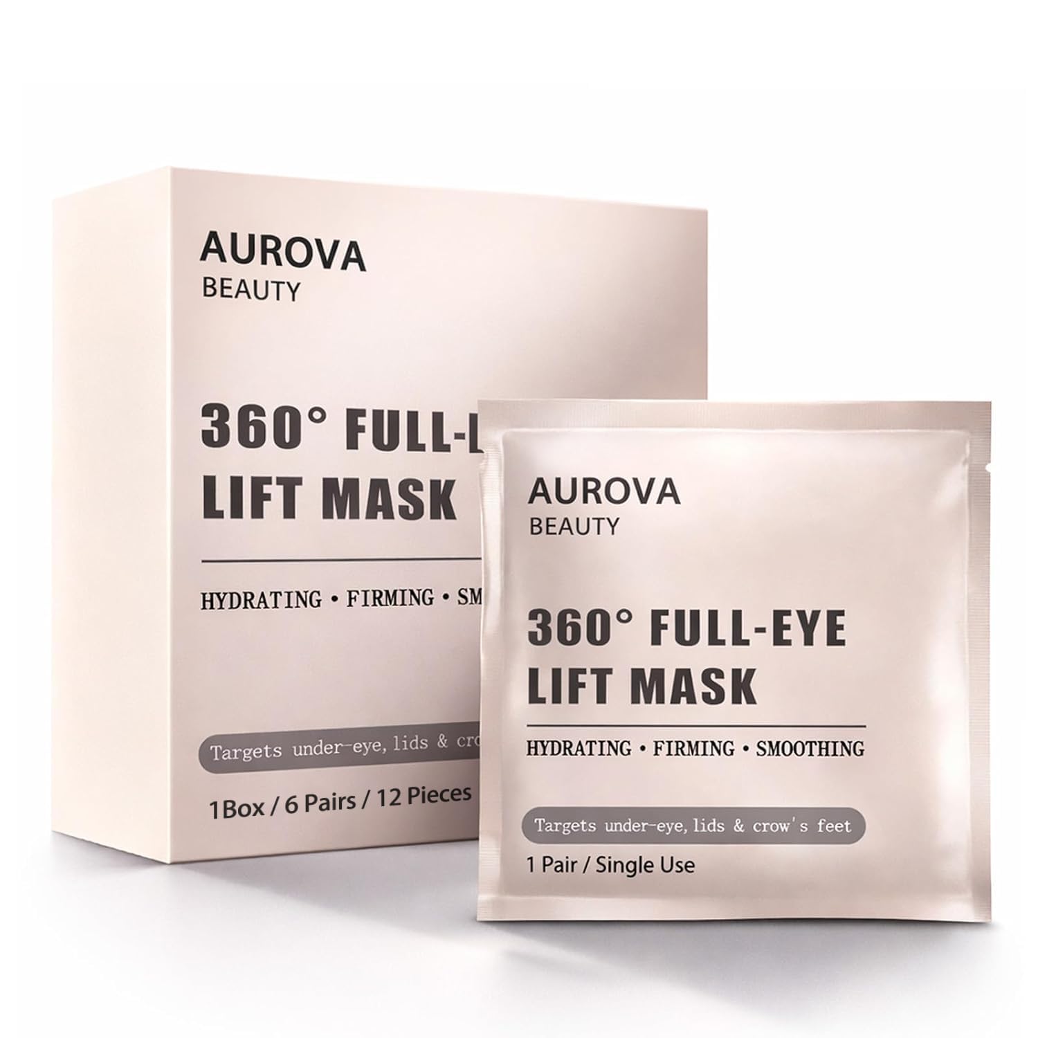 Skulta Deep Peptide Eye Mask, Aurova Beauty Eye Mask, Eye Mask with Bio-Collagen Peptide Complex & Vitamin C (1Set/12 Patch)