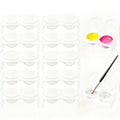 Lurrose 10pcs Acrylic Liquid Cup: Monomer Dish - Dappen Dish With Lid - Plastics Nail Double Cups For Mixing Acrylic Powder Liquid