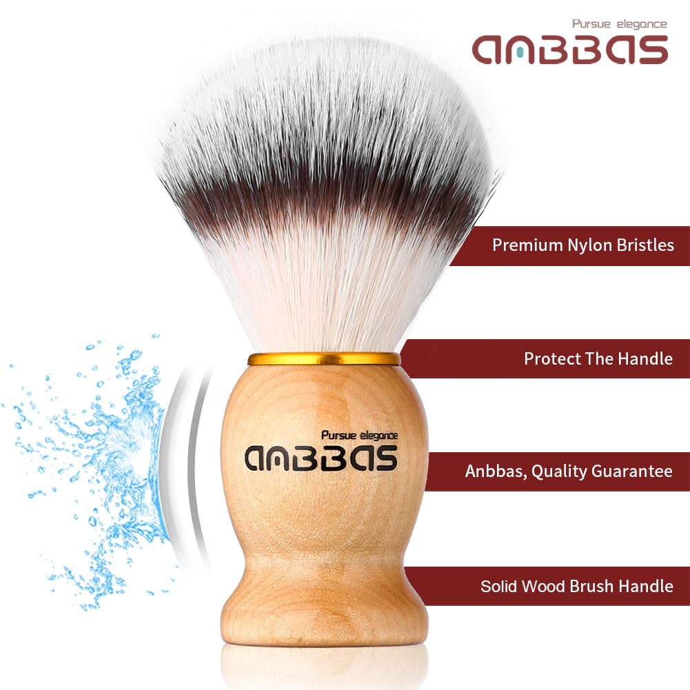 Anbbas 5IN1 Wall Mounted Shaving Brush Set for Men Smooth Shave in Shower