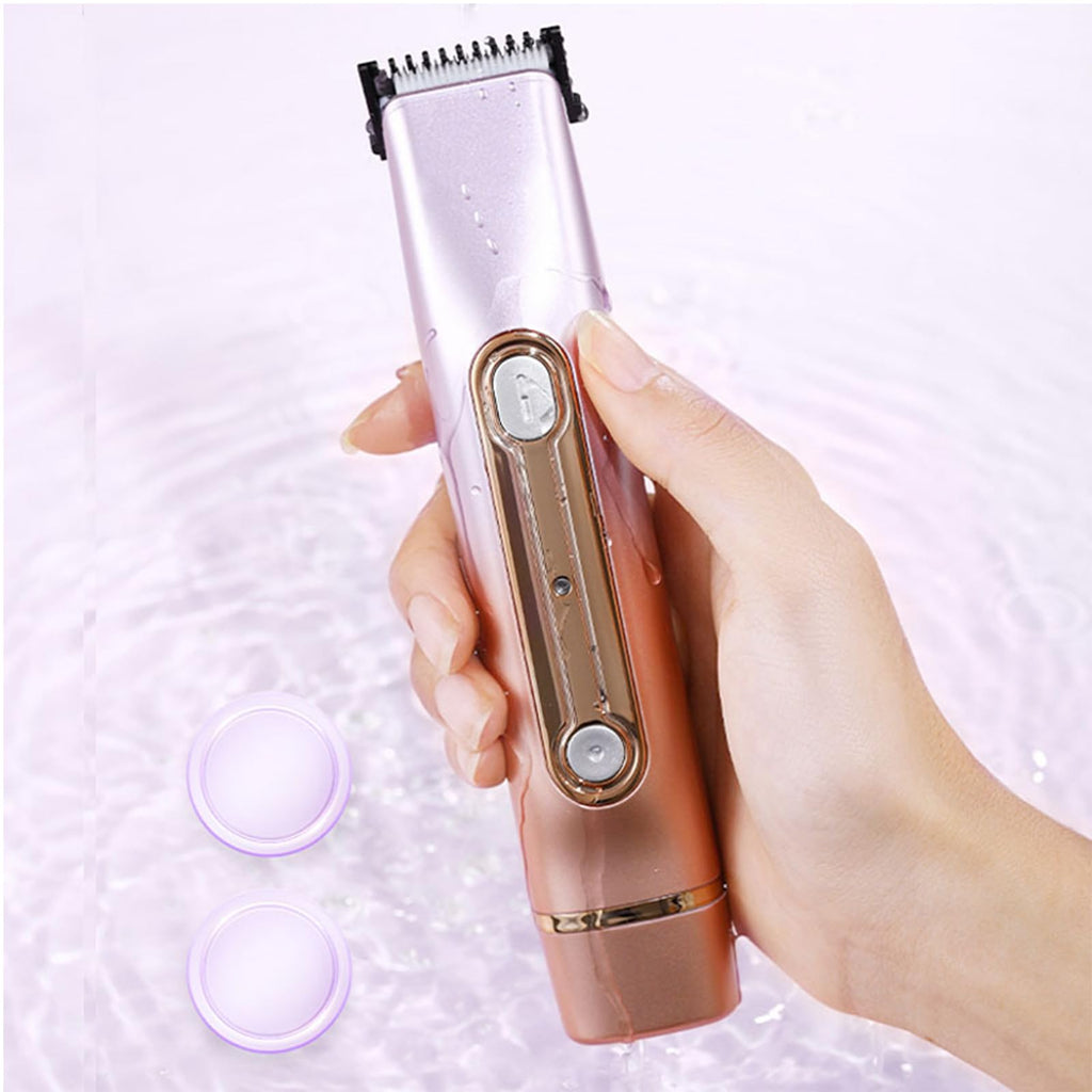 YLKGR Bikini Trimmer for Women 2in1 High Power Epilators Hair Removal Waterproof Electric Razors Women's Electric Razor Pubic Hair Trimmer Shaver for Women for Ladies Pubic, Face, Underarms, Leg