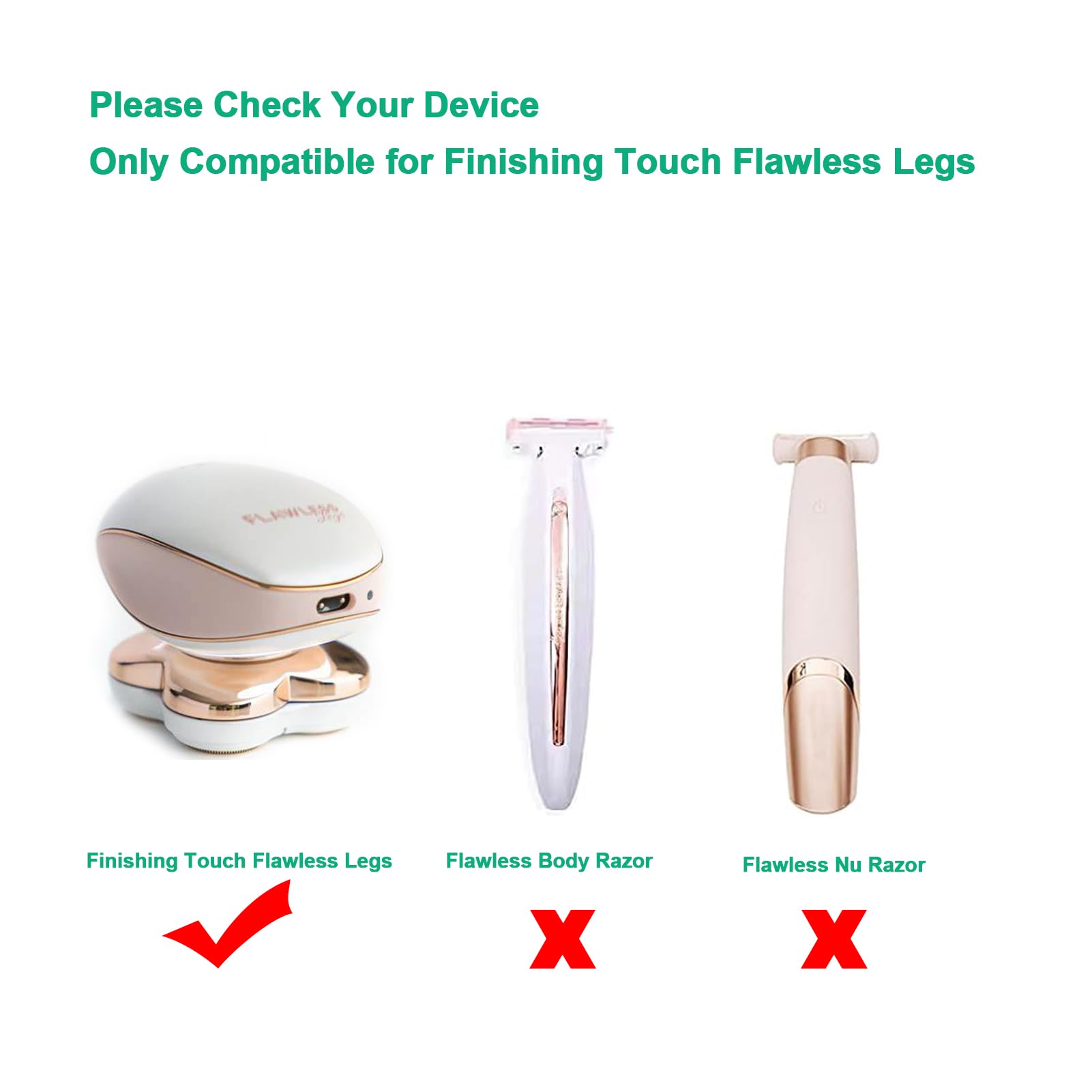 Charger Cord Replacement for Finishing Touch Flawless Legs Shaver, USB 2 Prong Power Cable
