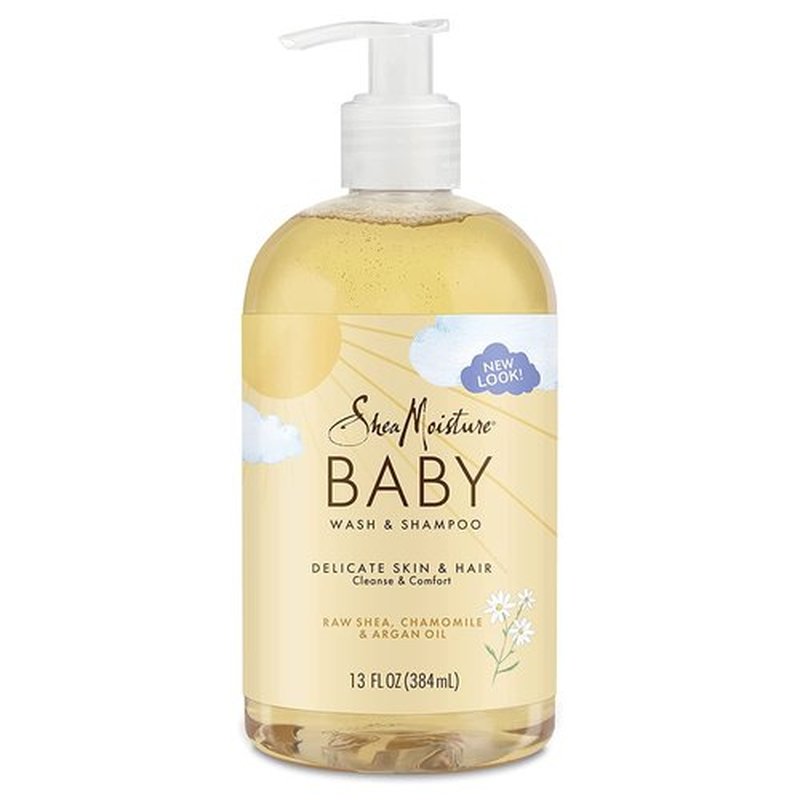 SheaMoisture Baby Wash & Shampoo - Nourishing Raw Shea & Chamomile Formula | 13 oz, Gold
