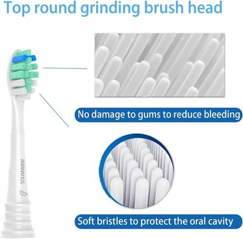 Philips Sonicare Toothbrush Replacement Heads - 8 Pack for Superior Cleaning Performance