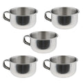 Amagogo 5 Pcs Men's Shaving Bowls, 3.2inch Stainless Steel Shaving Soap Mug, Portable Shaving Cup, Shaving Cleansing Foam Tool for Shaving Cream & Soap