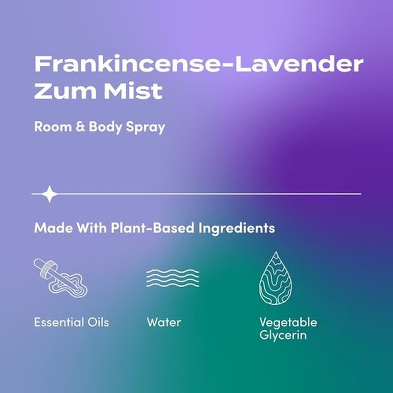 Indigo Wild Zum Mist Room & Body Spray - Aromatherapy Essential Oil - Frankincense-Lavender Scent | 4 Fl Oz