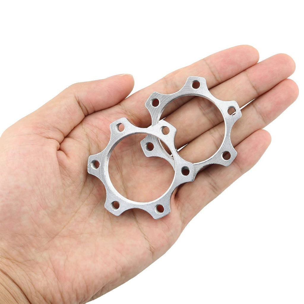 JJHXSM 2pcs Bike Freewheel Threaded Hubs Disk 44mm Brake Rotor 6 Bolt Flange Adapter with 12 Screws