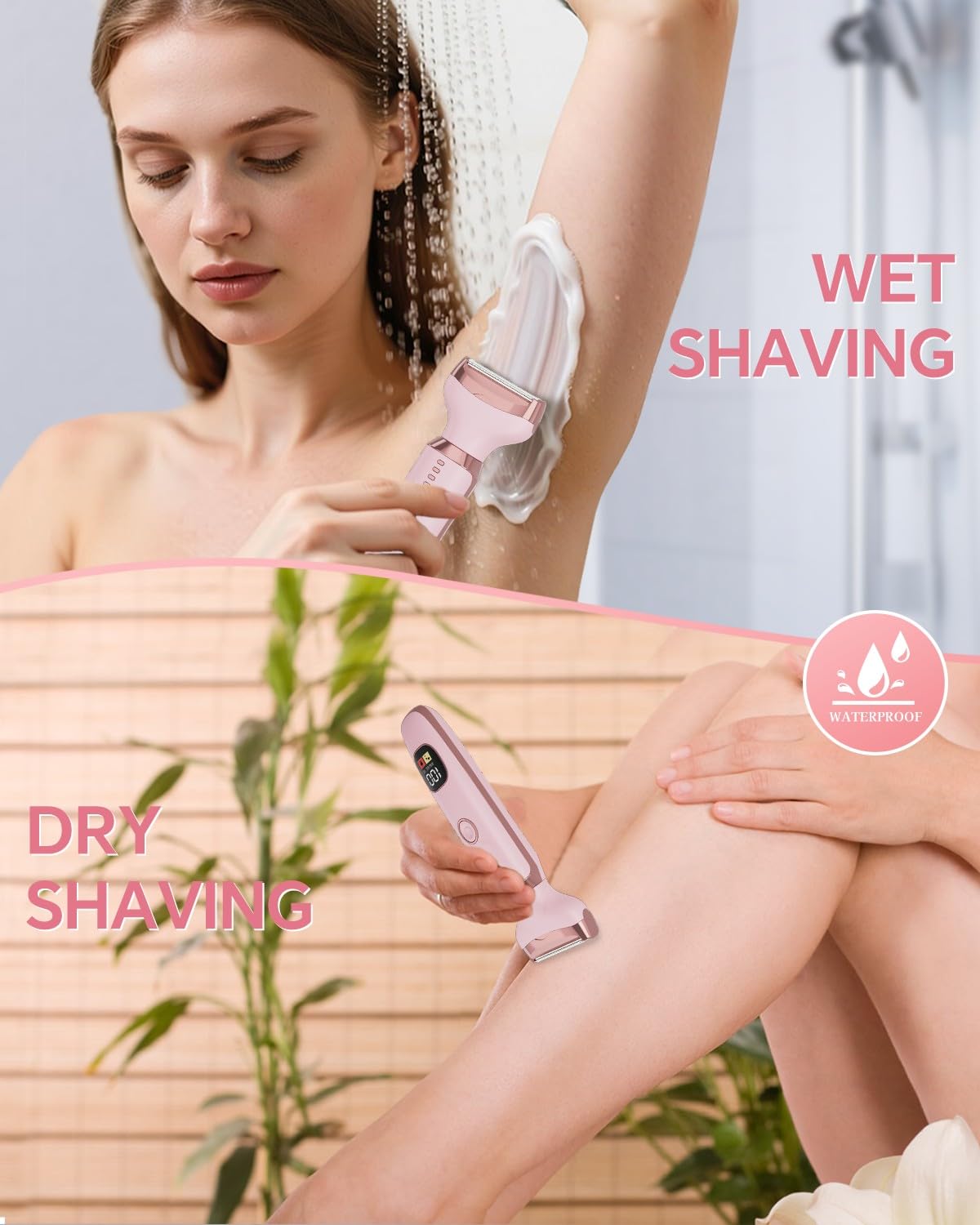 SilkGlow 4-in-1 Electric Razors for Women Men, Bikini Trimmer & Body Shaver