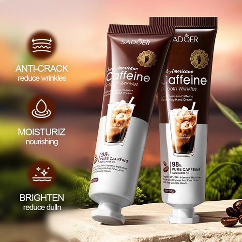 Holiday Gift Set of 5 Scented Hand Creams - Moisturizing Christmas Gifts for Women, Girlfriend, BFF Luxurious Hydration, Natural Fragrance, Elegant Packaging for Halloween Christmas (Coffee 1)
