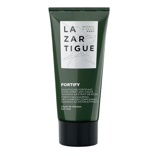 Lazartigue Fortify Densifying Shampoo - Strengthens Fragile Hair with Guarana & Ricinus | Vegan, Lemon Scent