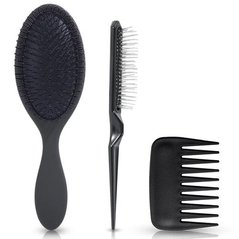 SIMPOR Wig Brushes for Synthetic, Hair Wig Comb Set, 3 Row Wire Brush Hair Extension Wire Loop 3 PCS
