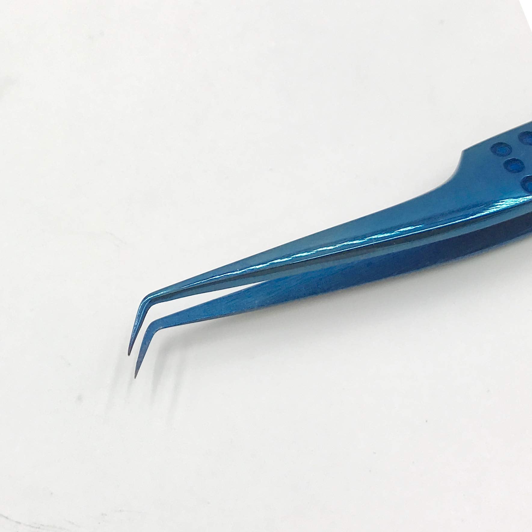 Tool Alement Japan Eyelash Tweezer,Stainless Steel Plasma Coating 12cm 45 Degree Angle Eyelash Extension Tweezers BL-JP12-4004