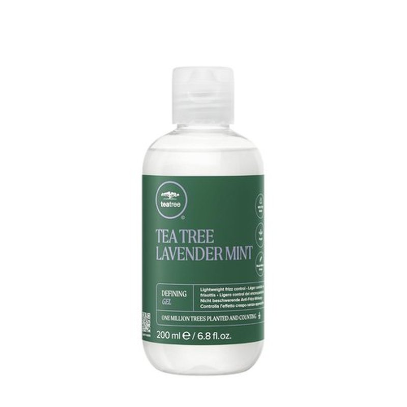 Tea Tree Lavender Mint Defining Gel - Lightweight Frizz Control for Coarse, Curly & Dry Hair