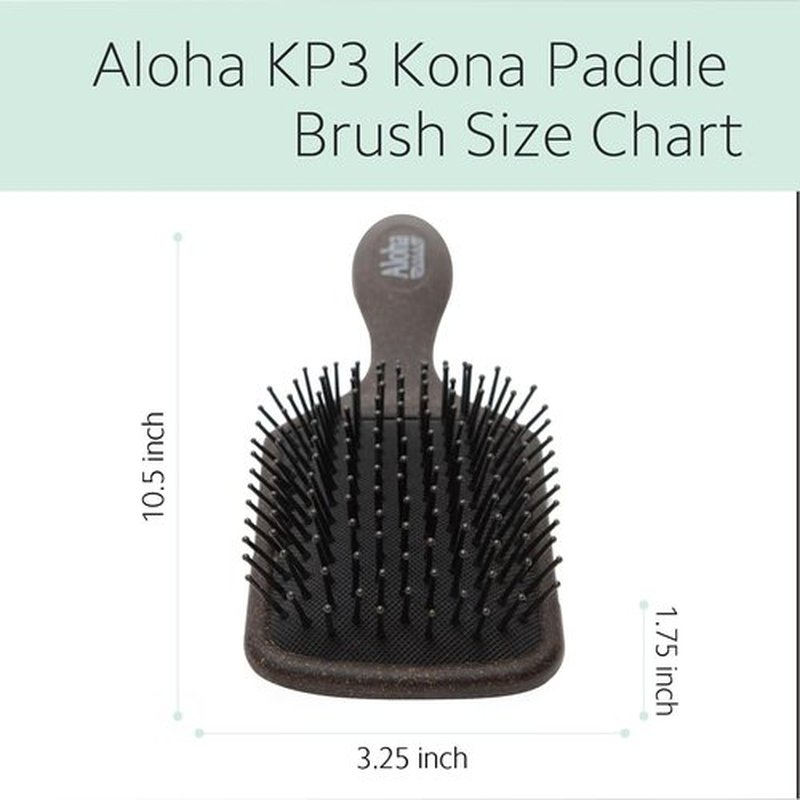 KP3 Kona Paddle Brush - Professional Detangling Tool for All Hair Types | Sleek Design