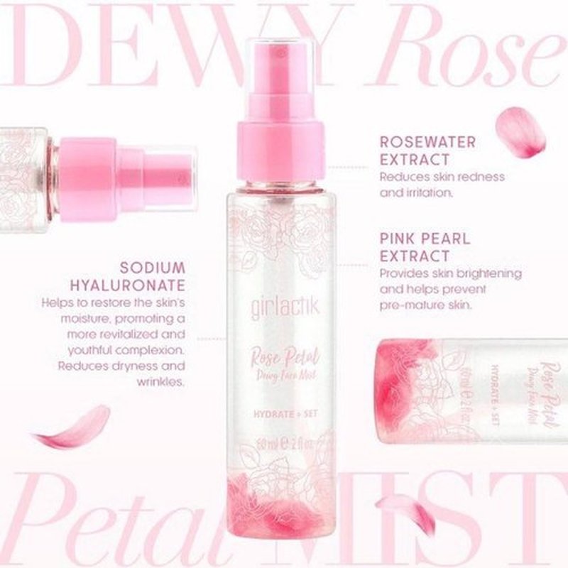 Skiennix Rose Petal Dewy Face Mist - Hydrating & Refreshing Facial Spray for Glowing Skin