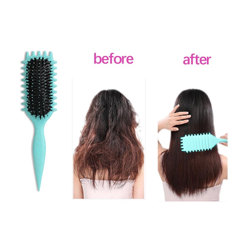 xiangwenlan Green 1 PS, Curly Hair Brush and Styling Brush for women and men, fitting all hair style.