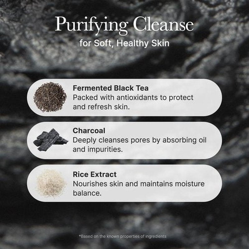 ARENCIA Black Tea Rice Mochi Face Cleanser, 120g, Pore Care, Sebum Control, Oily Skin