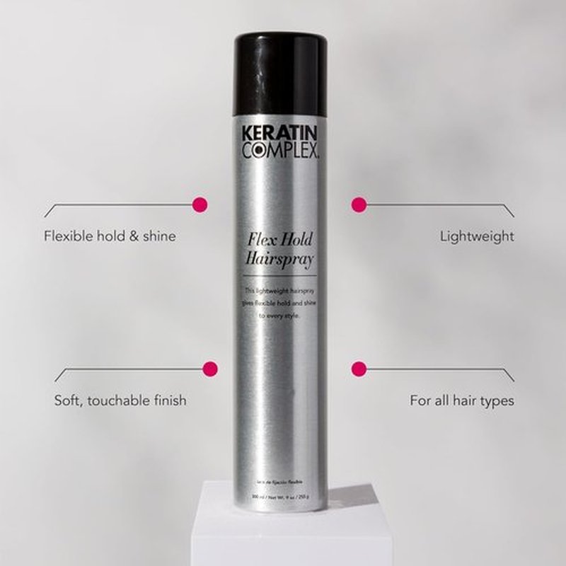 Keratin Complex Flex Hold Hairspray - Long-Lasting Hold & Shine | 9 oz. Size