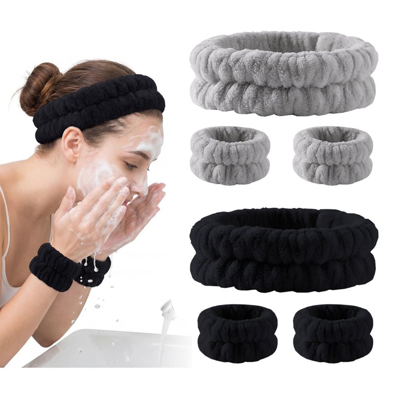 Wrist Towels for Washing Face for Women,Girls,Men, Microfiber Spa Wristbands Absorbent Face Washing Wristbands Prevent Liquid from Spilling