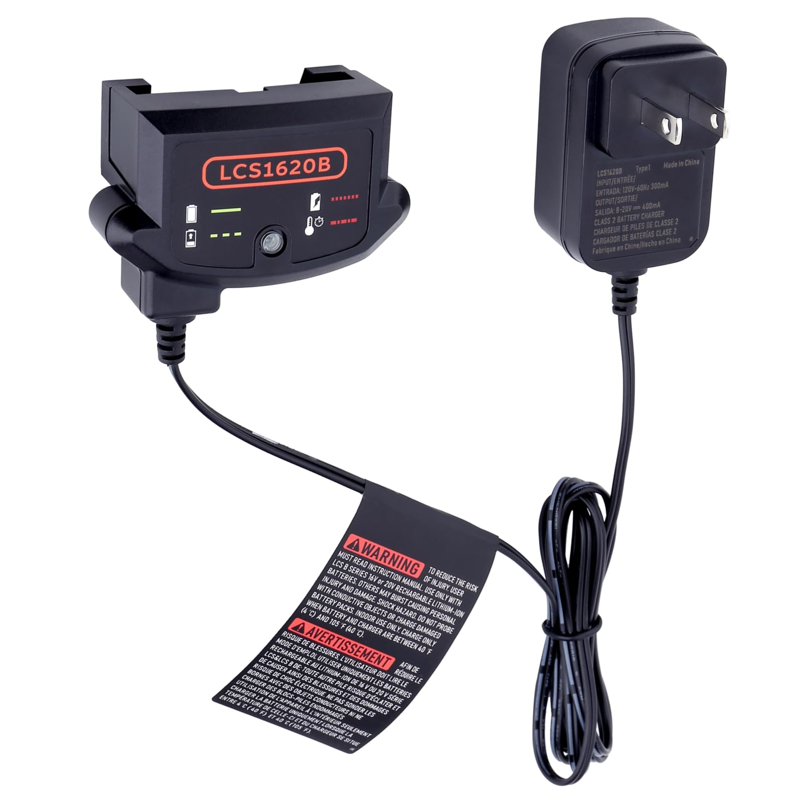 Tulepowceeng LCS1620B Charger Compatible with Black and Decker 20V 12V Max Lithium Battery LBXR20 LBX4020 LBX20 LBXR2020 Replacement for 20v Lithium Battery Charger LCS1620 BDCAC202B