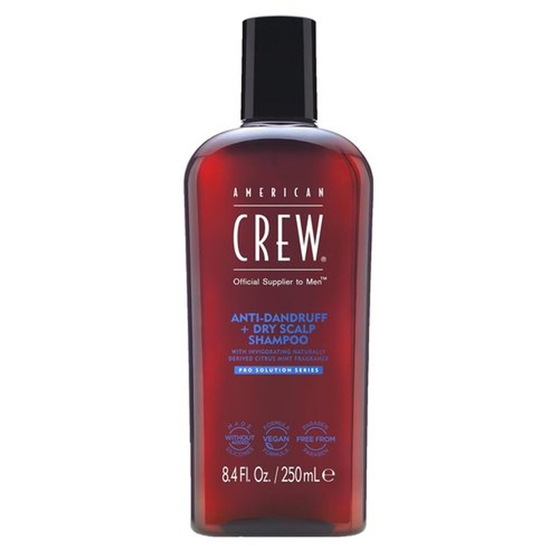 American Crew Anti-Dandruff Shampoo - Citrus Mint Scent for Men, 8.4 fl oz | Soothes Dry Scalp