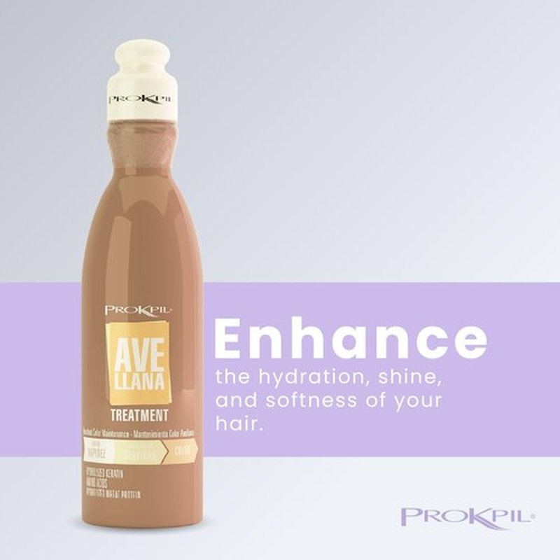 Prokpil Hazelnut Treatment Hair Care Color Maintenance Nuance Avellana | Matizador Avellana Tratamiento de Mantenimiento Matizante (Regular Size 10.1oz-300ml)
