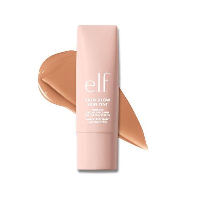e.l.f. Halo Glow Skin Tint SPF 50 - Tinted Moisturizer for Light Buildable Coverage | Vegan & Cruelty-Free, 9 Medium Cool