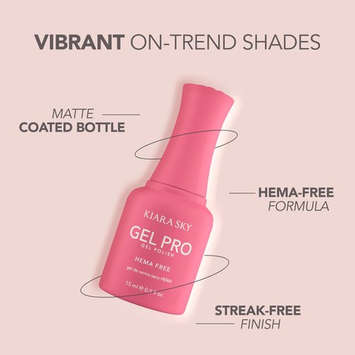 KIARA SKY Pro Hema-Free Gel Nail Polish, Power Surge, 0.5 Fl oz