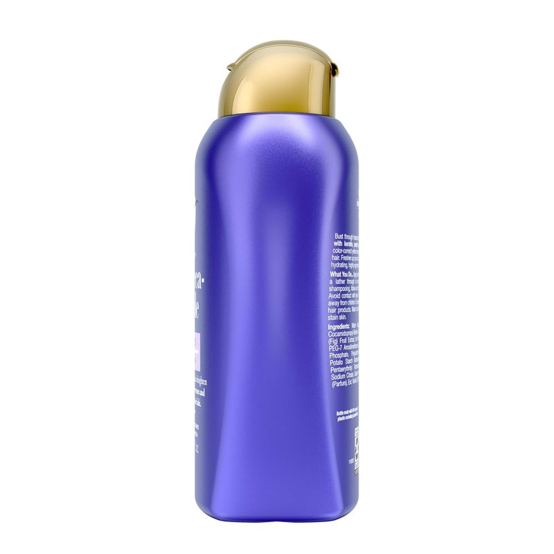 OGX Color Care - Impecca-Blonde Purple Shampoo | Highly Pigmented Toning for Blonde & Silver Hair, 13 fl. oz