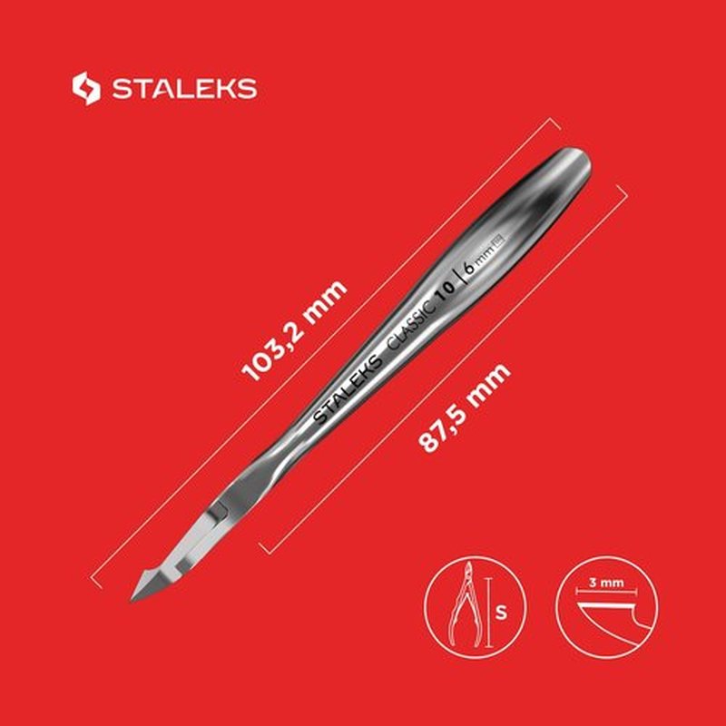 Staleks KM-04 Cuticle Nippers Total Length Approx. 10 cm Cutting Length 0.5 cm
