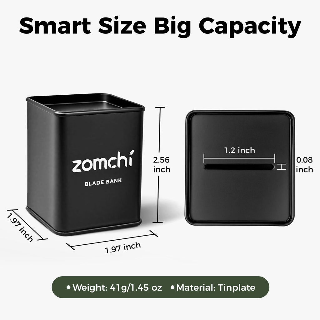 ZOMCHI Razor Blade Bank for Used Double Edge Safety Razor Blades, Black