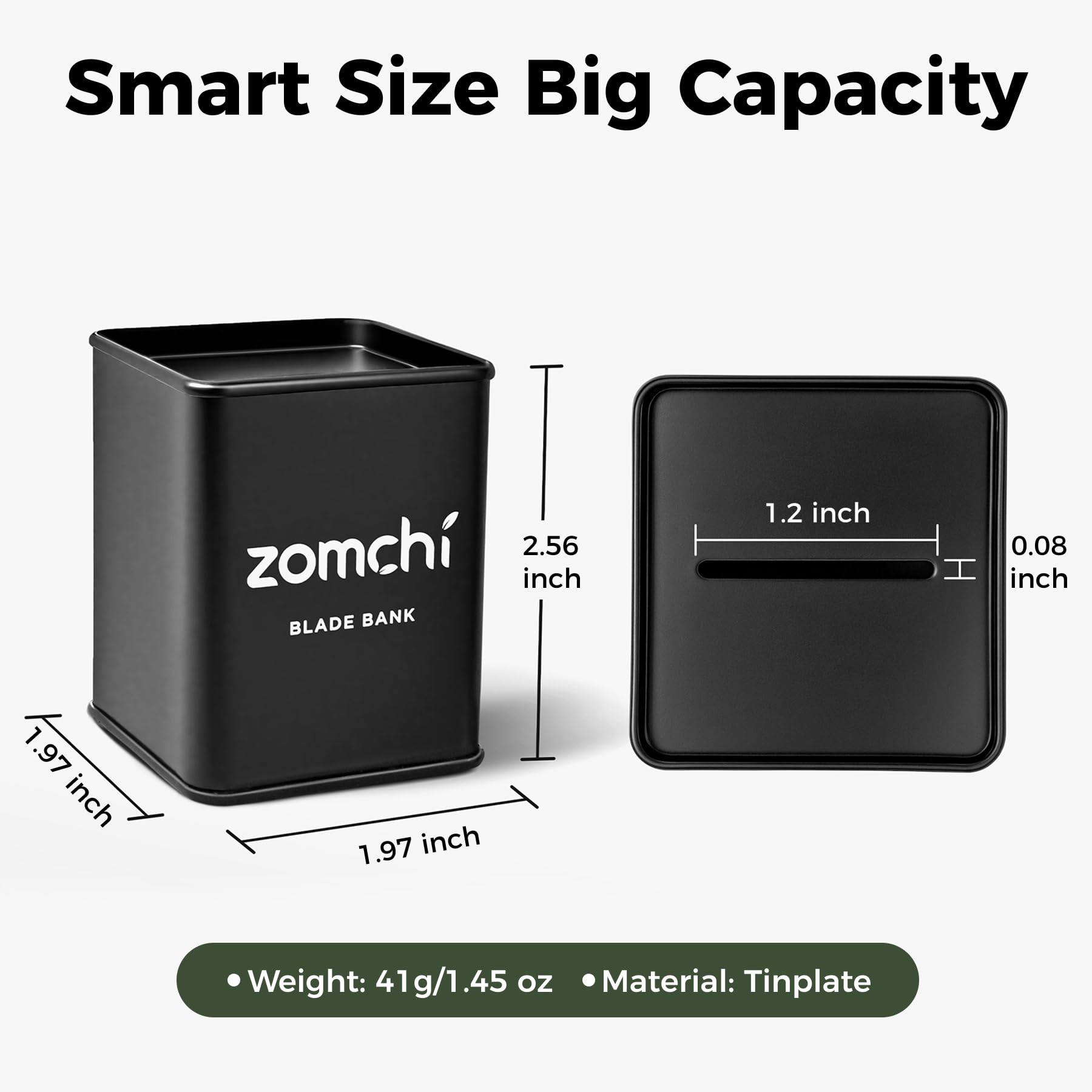 ZOMCHI Razor Blade Bank for Used Double Edge Safety Razor Blades, Black