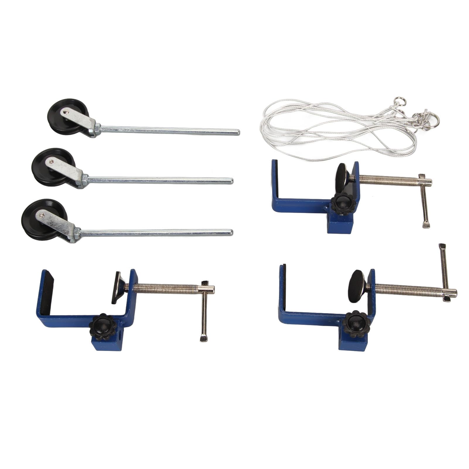Laboratory Bench Clamp, Reinforced Bench Clamp with Pulley Simple Structure Multipurpose Table Mount Clamp for School Education Science Experiment Tools Teacher Supply