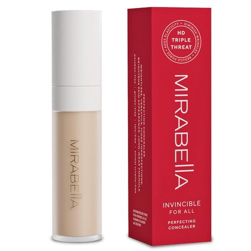 Mirabella Invincible Under Eye Concealer - Full Coverage Hydrating Formula for Dark Circles & Fine Lines | Ivory I40