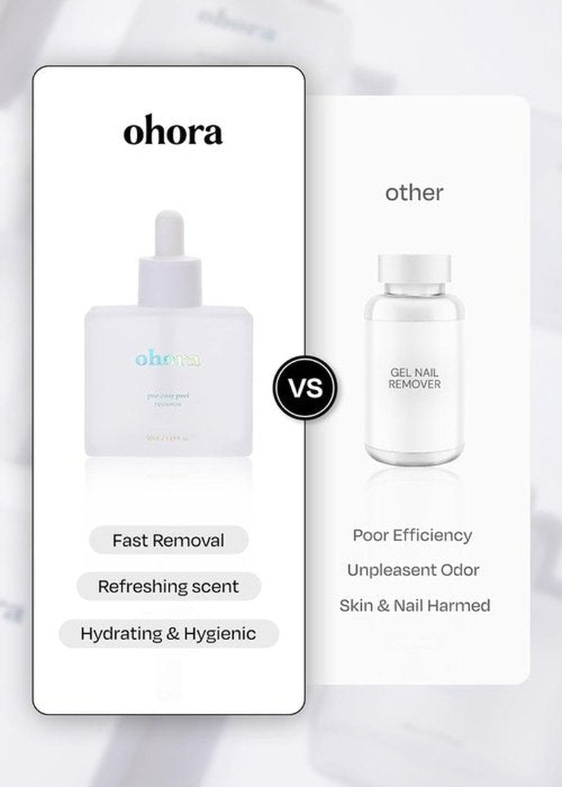 Ohora Care Easy Peel Remover - Nourishing Gel Nail Strip Remover with Hygienic Dropper | Vegan & Cruelty-Free
