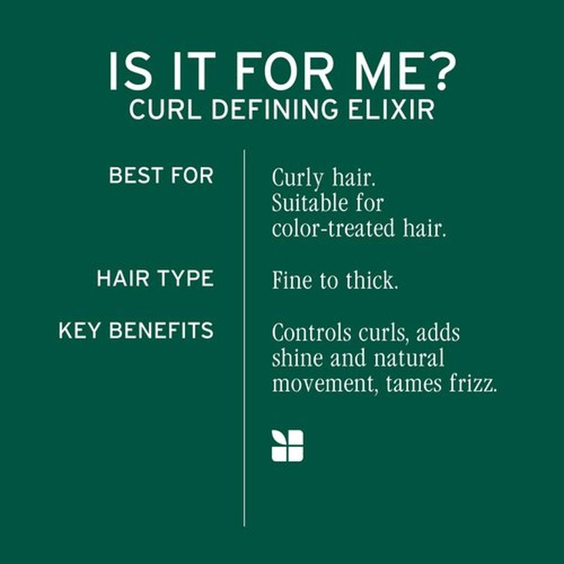 BIOLAGE Curl Defining Elixir - Lasting Curl Control, Anti-Frizz, Shine Enhancing, Natural Movement, Vegan & Paraben-Free, 5 Fl Oz, packaging may vary