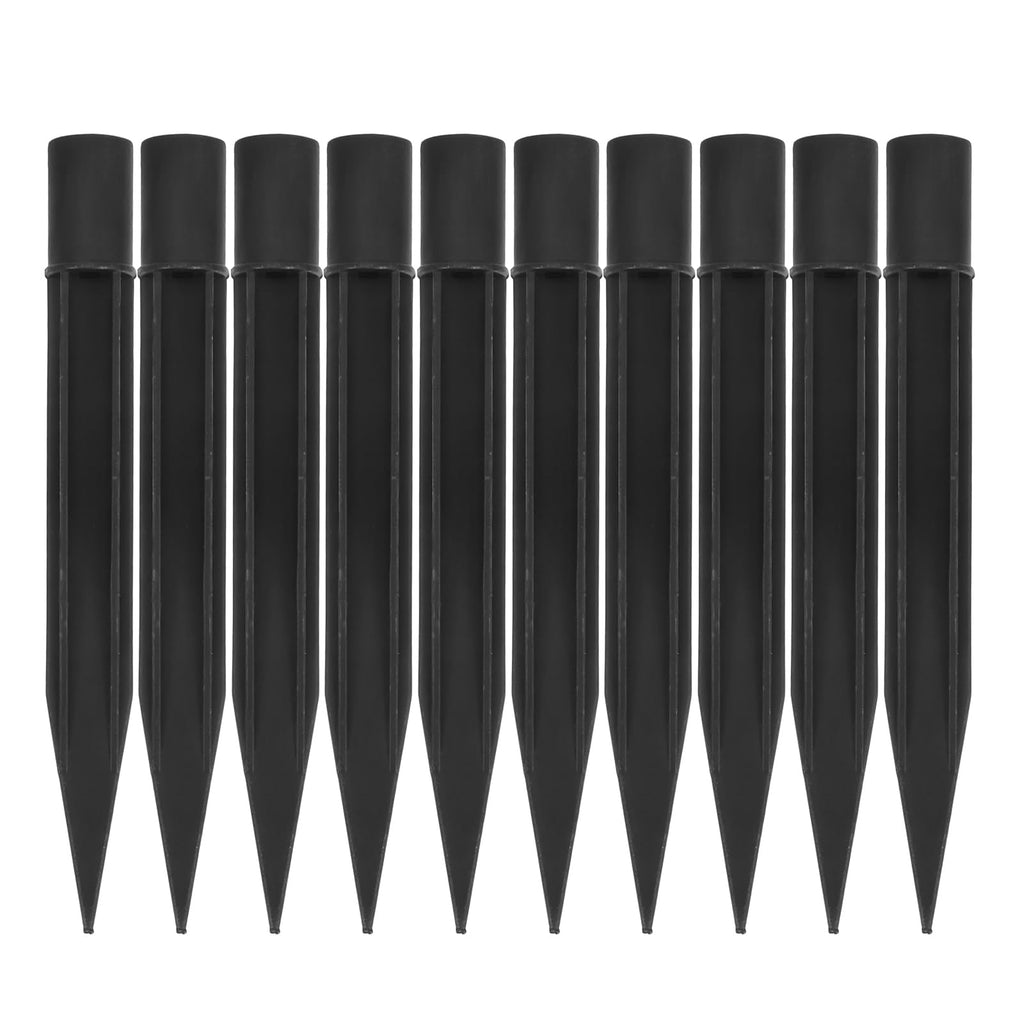 10pcs Plastic Ground Spikes, Solar Torch Lights, Stake Spikes Plug Replacement for Garden Lawn Light, Suitable for 0.63 Inch Diameter