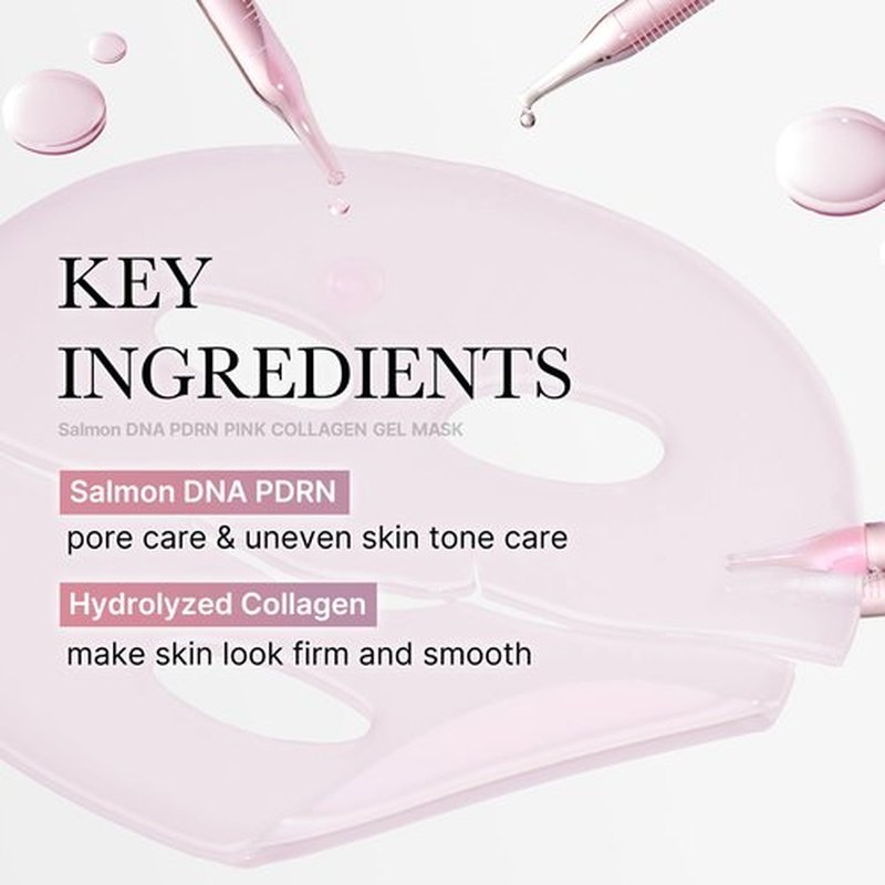 medicube Salmon DNA PDRN pink collagen jelly gel mask | overnight face mask for glass glow skin- elasticity, hydrating, firming and moisturizing | korean skincare, 28g, 1ea