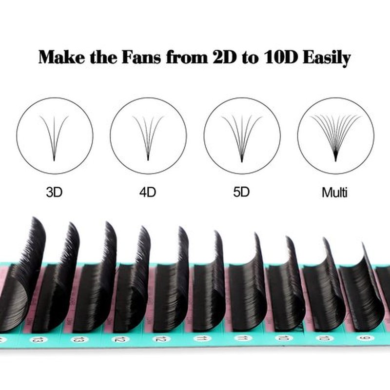 Eyelash Extension Supplies Easy Fan C Curl 0.03 Rapid Volume Lash Extensions 3D 4D 5D 6D 7D 10D Automatic Blooming Flower Lashes Self Fanning Russian Individual（C-0.03,8mm）