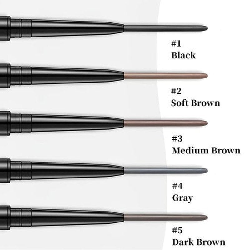 Eyebrow Pencil,2Pcs Professional Micro Brow Pencil with Spoolie Brush,Longwearing Waterproof Eyebrow Pencil,Eye Brow Pencils for Women.(Soft Brown)