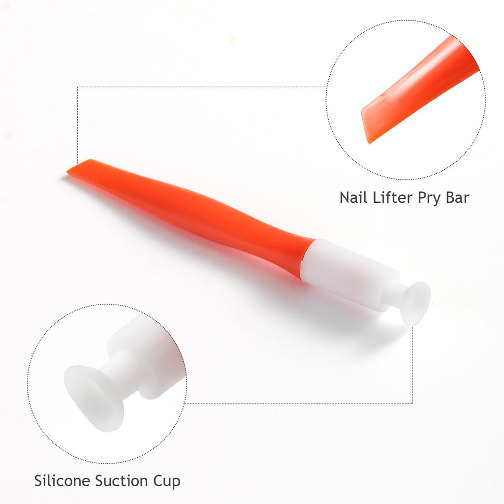 Furtherpretty 5PCS Press-On Nail Applicator Tool Set, Press-On Nail Holder & Removal Tools with Silicone Suction Cup and Nail Lifter Pry Bar, Damage-Free Fake Nail Tips Remover for Home Manicure