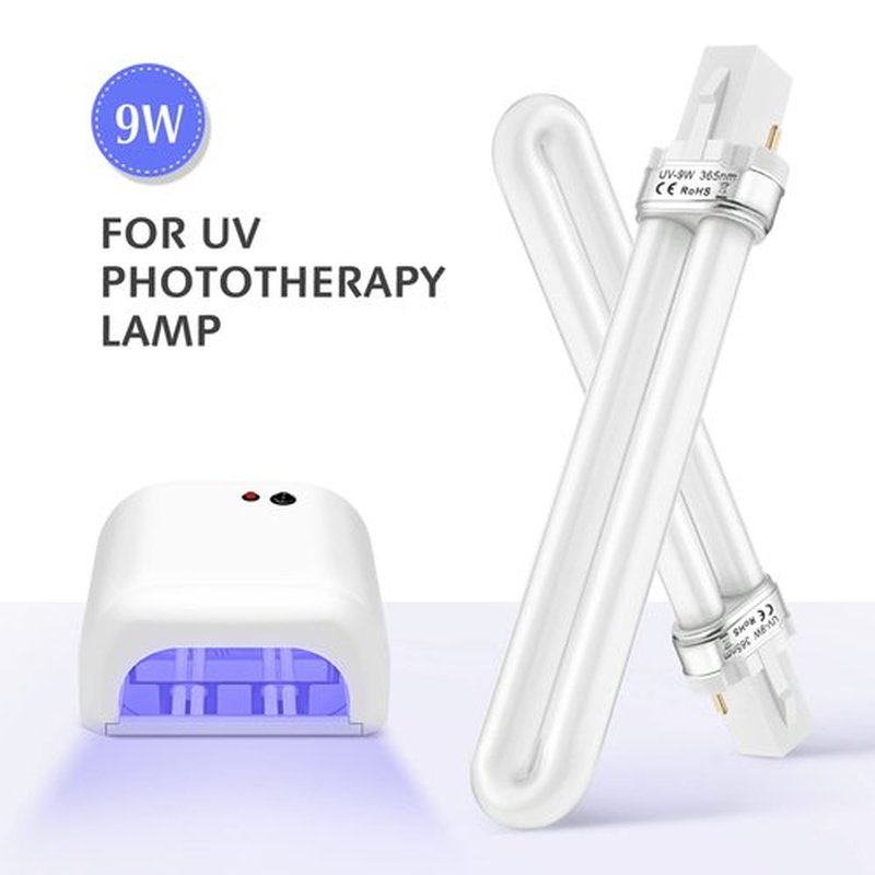 IMIKEYA 4pcs Nail Dryer Lamp Bulbs Tube Replacement 9W 365nm UV Bulb Light Bulb for Nail Art Gel Curing Drying Light Manicure Tool for DIY Lamp Light