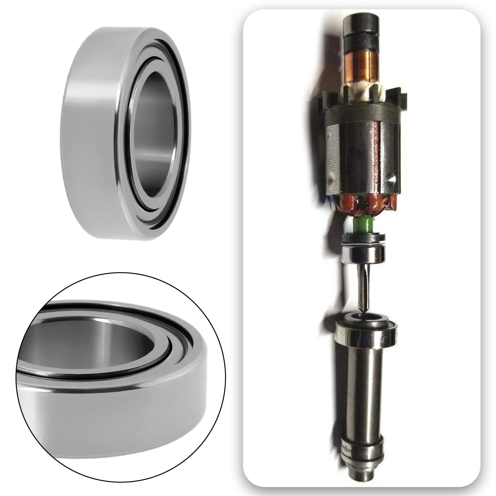 SING F LTD 4Pcs Drill Handpiece Bearings Set Grease Lubrication for High Speed Without Heating Compatible with KUPA Upower UP200 UG12 SUG12