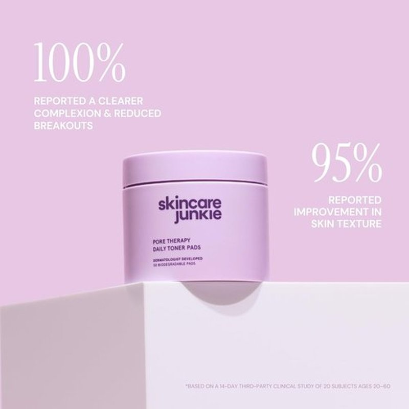 Regine Switzerland Pore Therapy Daily Toner Pads - Exfoliate Dead Skin Cells, Fragrance-Free, 50 Pads for Normal to Oily Skin
