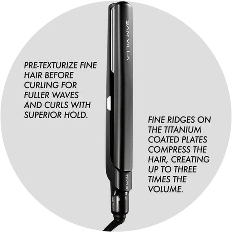 Sam Villa TEXTUR Professional Texturizing Hair Crimper - Precision Heat Control | 1 Count