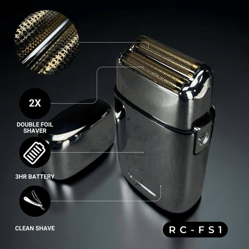 Royal Clips Hair and Beard Fade Kit - Professional Clipper, Trimmer & Foil Shaver Bundle for Men | Complete Grooming Set in Silver