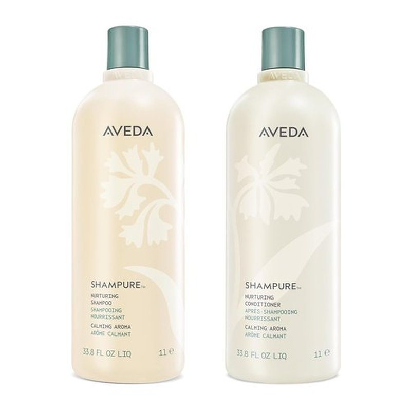 Aveda Shampure Nurturing Shampoo & Conditioner Duo - Daily Silicone-Free Care for Normal to Medium Hair | 1 Liter