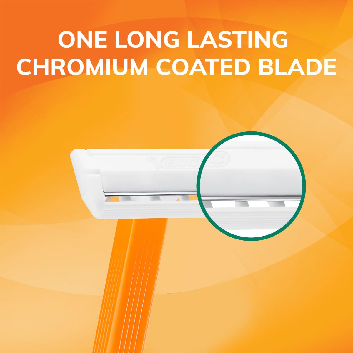 BIC Sensitive Disposable Razors for Men, Long-Lasting 1 Blade, 12 Count