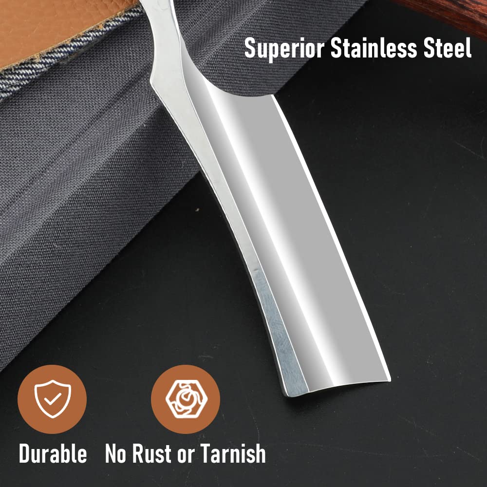 Professional Straight Razor with Strop - Straight Edge Barber Razor Premium Stainless Steel Shaver with Shaving Strop for Men Home & Salon Grooming Using (NO.157)