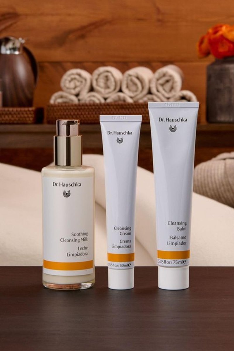 Dr. Hauschka Soothing Cleansing Milk - pH Balanced Facial Cleanser & Makeup Remover for Sensitive Skin, 4.9 Fl Oz